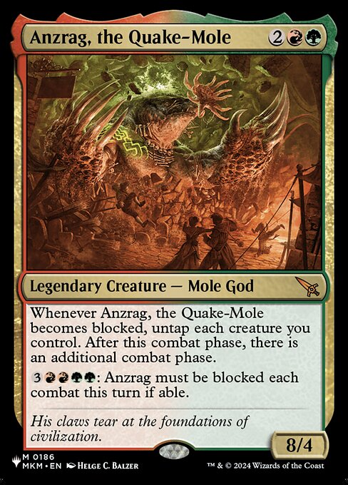 Anzrag, the Quake-Mole - The List