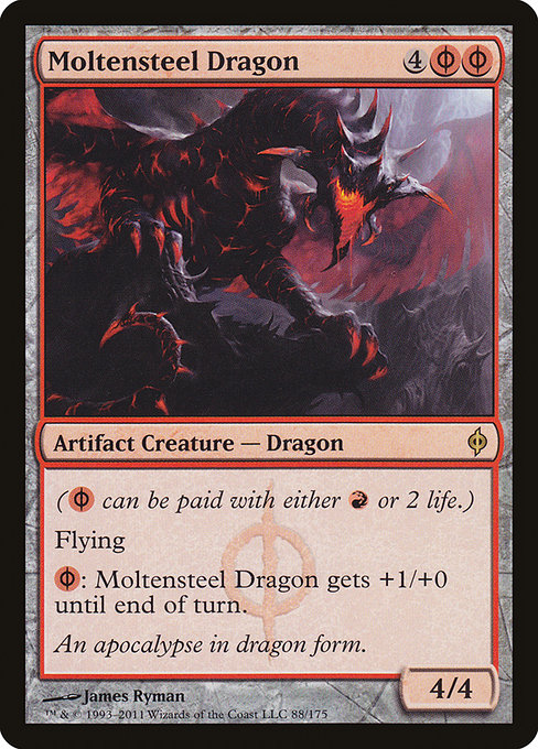 Moltensteel Dragon - New Phyrexia