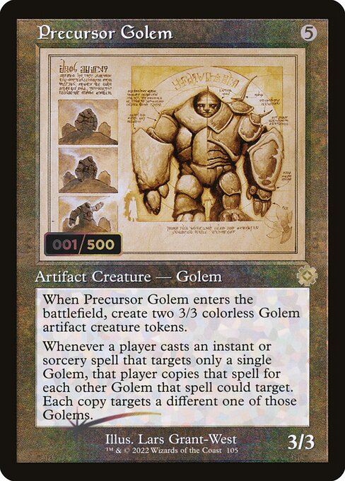 Precursor Golem - The Brothers' War Retro Artifacts - Double Rainbow, Retro