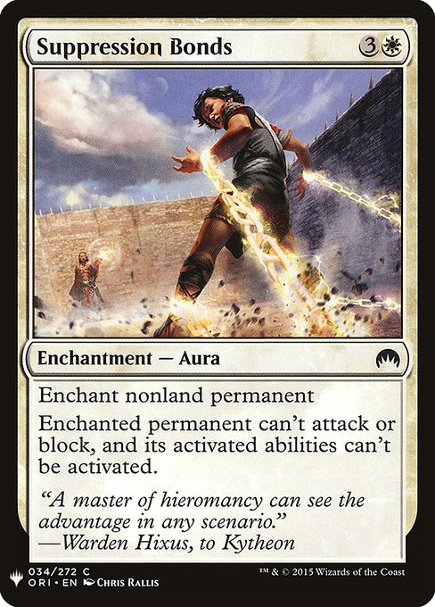 Suppression Bonds - The List
