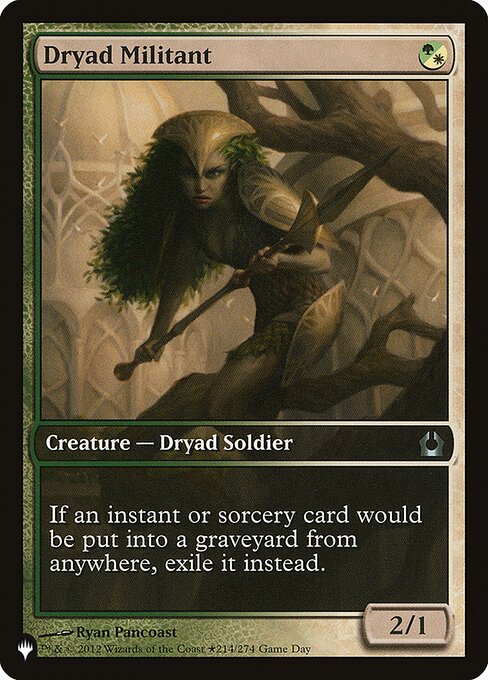 Dryad Militant - The List