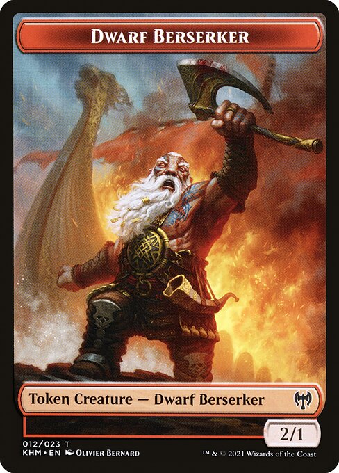 Dwarf Berserker - Kaldheim Tokens