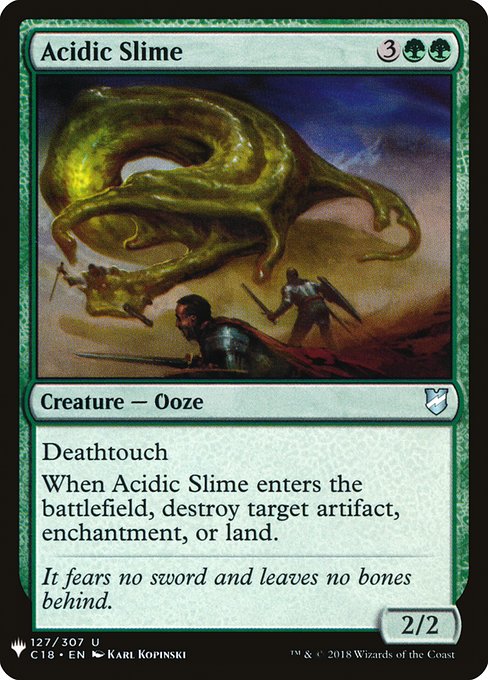 Acidic Slime - The List