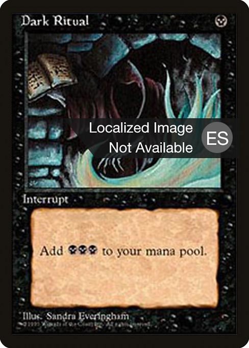 Ritual siniestro (Dark Ritual) - Fourth Edition Foreign Black Border