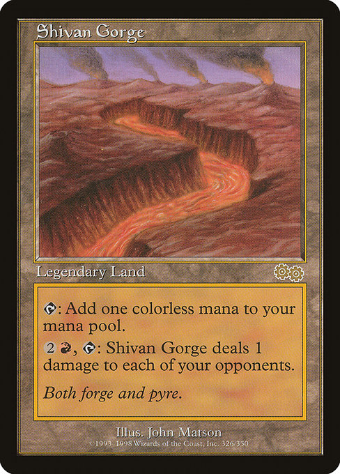 Shivan Gorge - Urza's Saga