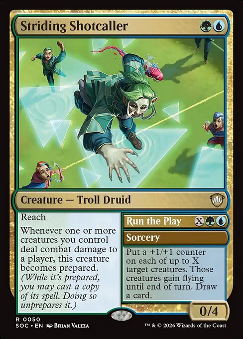 Striding Shotcaller // Run the Play - Secrets of Strixhaven Commander
