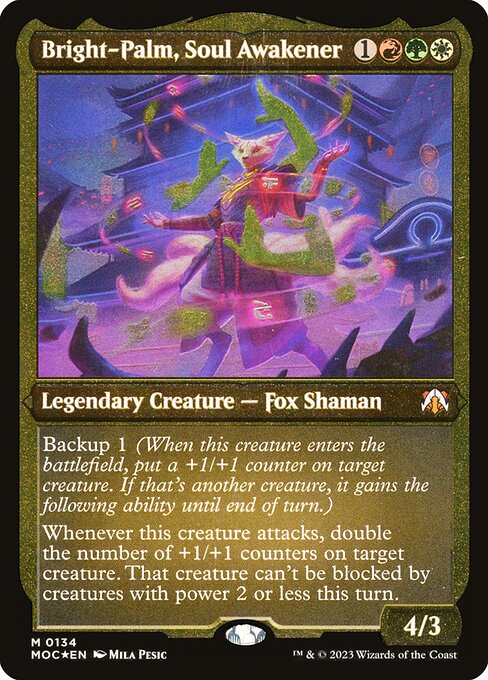 Bright-Palm, Soul Awakener - March of the Machine Commander - Etched Foil