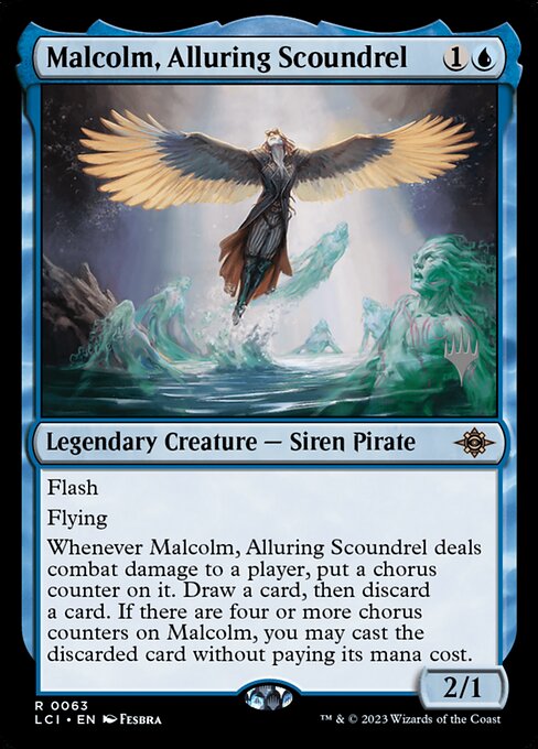 Malcolm, Alluring Scoundrel - The Lost Caverns of Ixalan Promos