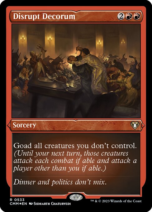 Disrupt Decorum - Commander Masters - Etched Foil