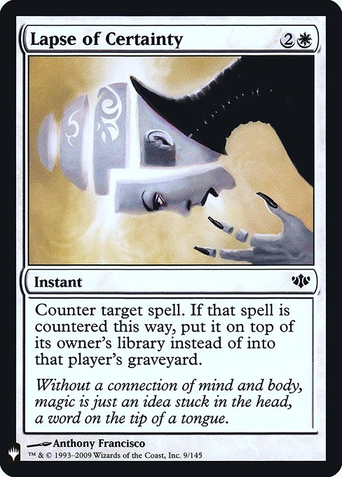 Lapse of Certainty - The List - Promo Foil