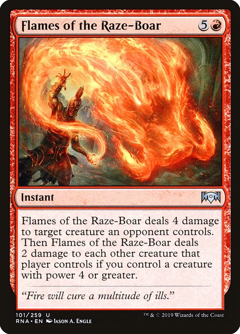 Flames of the Raze-Boar - Ravnica Allegiance