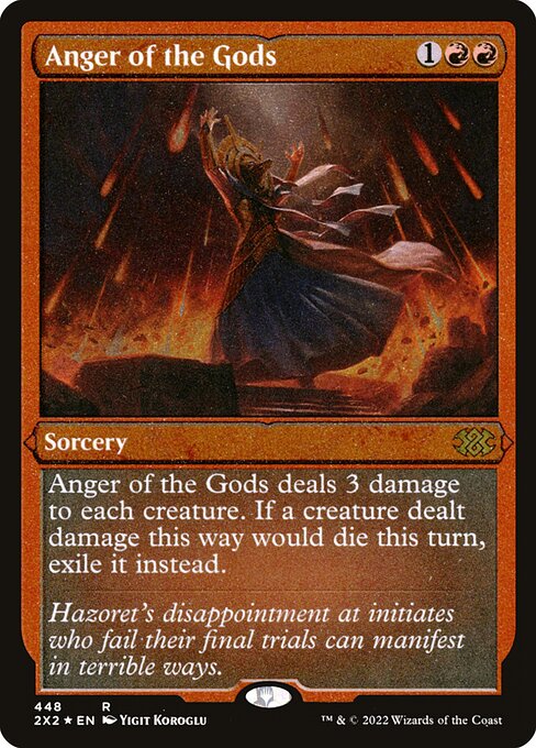 Anger of the Gods - Double Masters 2022 - Etched Foil