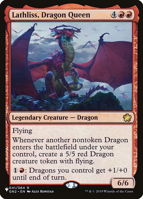 Lathliss, Dragon Queen - The List