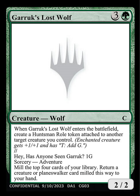 Garruk's Lost Wolf // Hey, Has Anyone Seen Garruk? - Unknown Event