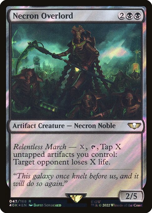 Necron Overlord - Warhammer 40,000 Commander - Surge Foil