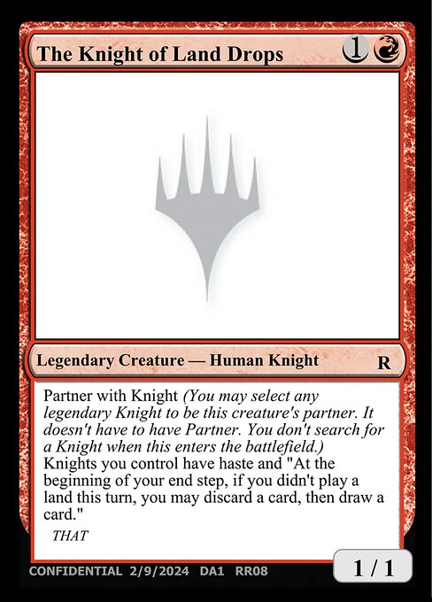 The Knight of Land Drops - Unknown Event