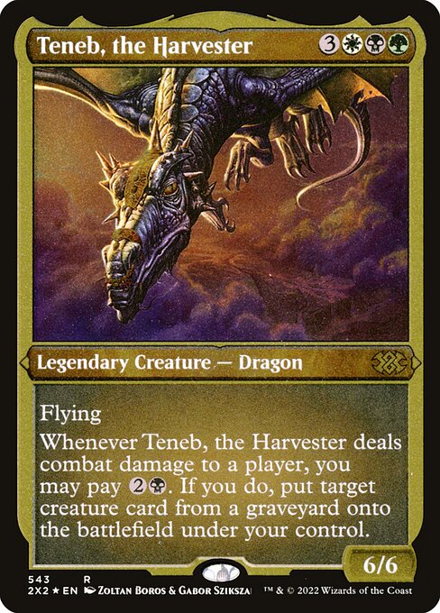 Teneb, the Harvester - Double Masters 2022 - Etched Foil