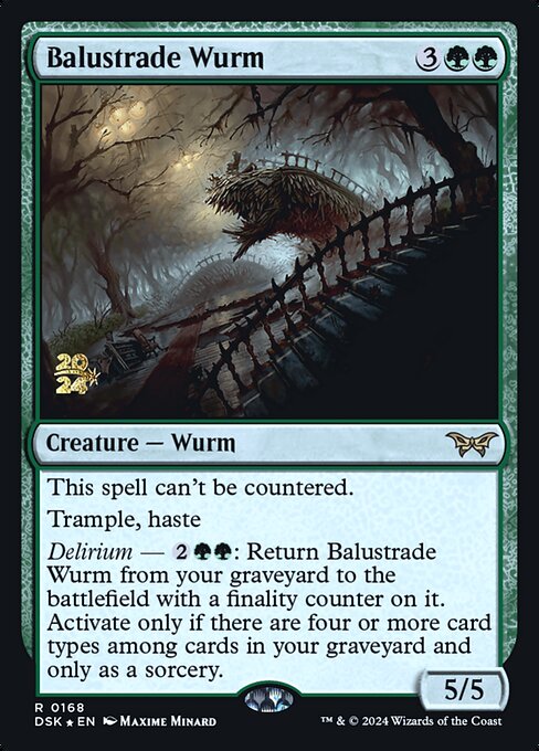 Balustrade Wurm - Duskmourn: House of Horror Promos - Promo Foil