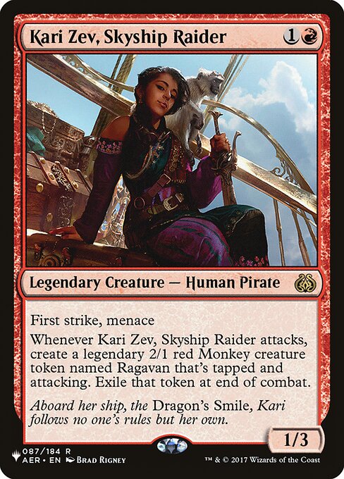 Kari Zev, Skyship Raider - The List