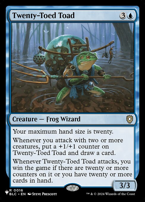 Twenty-Toed Toad - The List