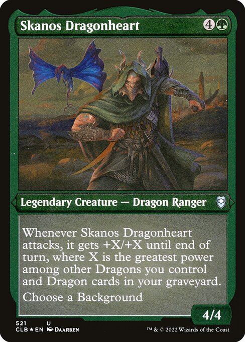Skanos Dragonheart - Commander Legends: Battle for Baldur's Gate - Etched Foil