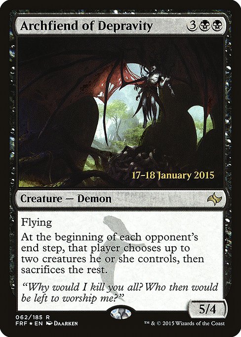 Archfiend of Depravity - Fate Reforged Promos - Promo Foil