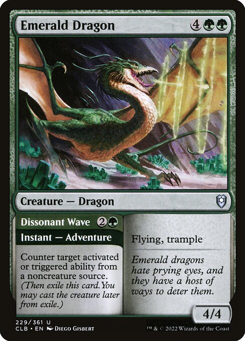 Emerald Dragon // Dissonant Wave - Commander Legends: Battle for Baldur's Gate