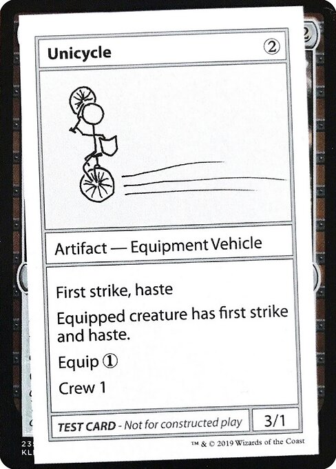 Unicycle - Mystery Booster Playtest Cards 2021