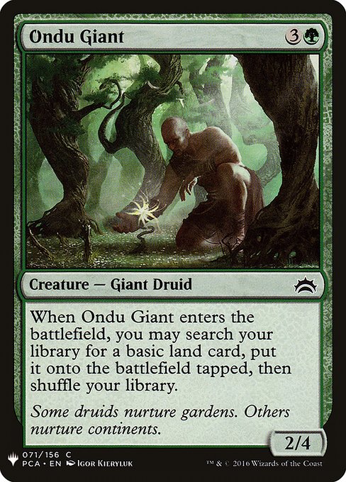 Ondu Giant - The List