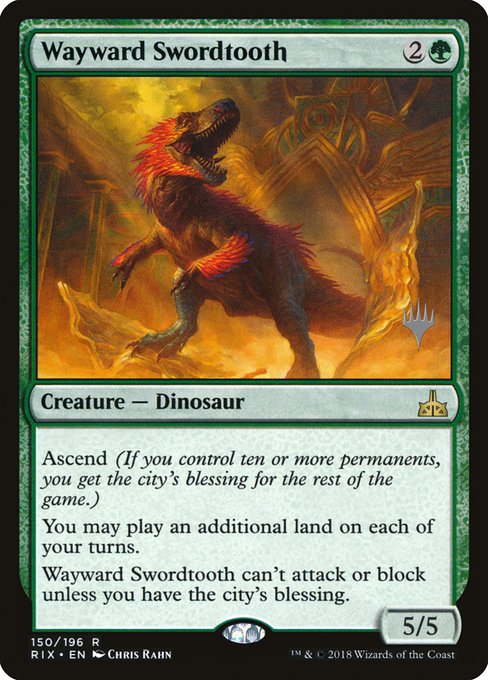 Wayward Swordtooth - Rivals of Ixalan Promos