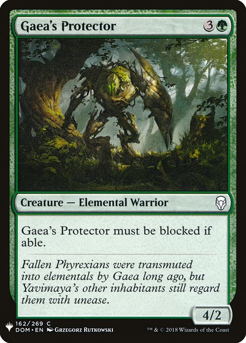 Gaea's Protector - The List