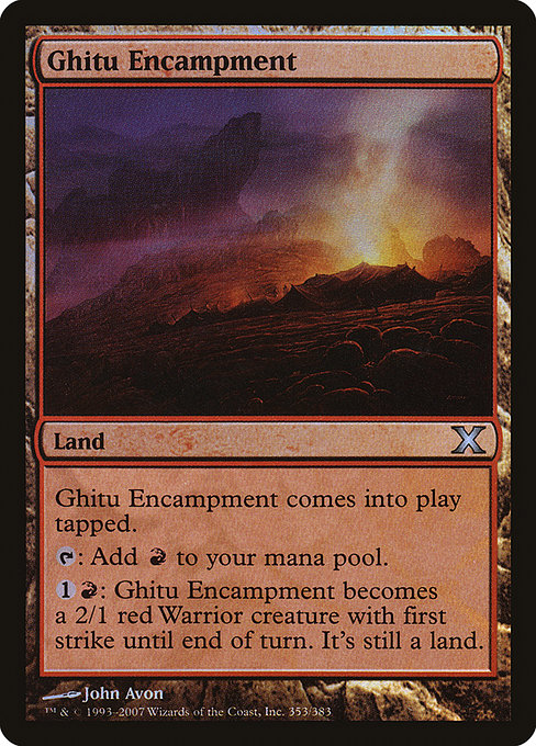 Ghitu Encampment - Tenth Edition - Promo Foil