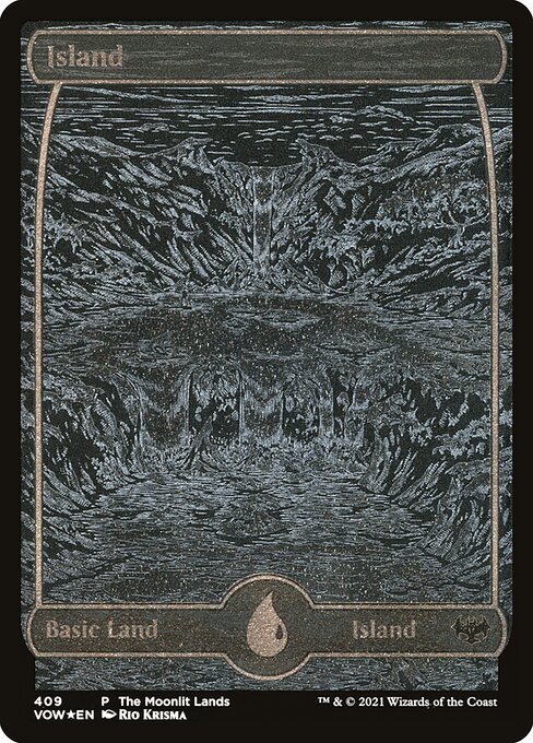 Island - Innistrad: Crimson Vow - Etched Foil