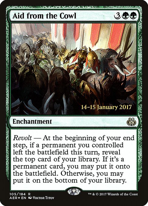 Aid from the Cowl - Aether Revolt Promos - Promo Foil