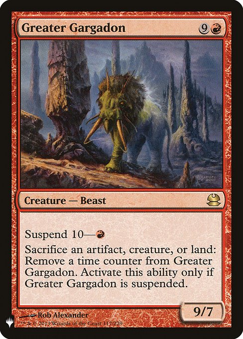 Greater Gargadon - The List