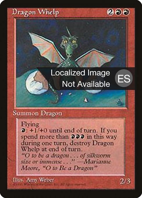 Cría de dragón (Dragon Whelp) - Fourth Edition Foreign Black Border