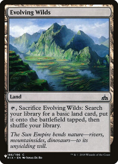 Evolving Wilds - The List