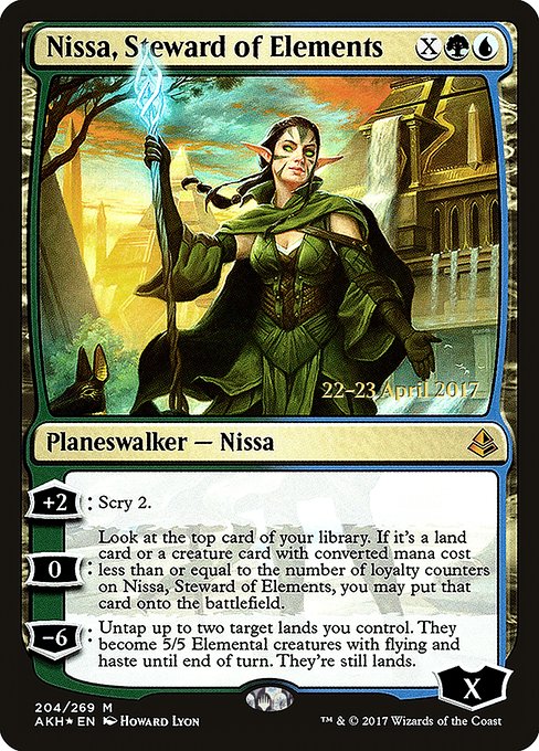 Nissa, Steward of Elements - Amonkhet Promos - Promo Foil