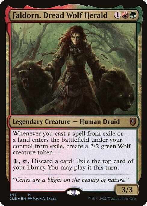 Faldorn, Dread Wolf Herald - Commander Legends: Battle for Baldur's Gate - Promo Foil