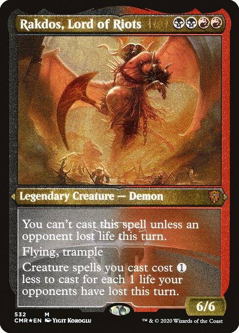 Rakdos, Lord of Riots - Commander Legends - Etched Foil