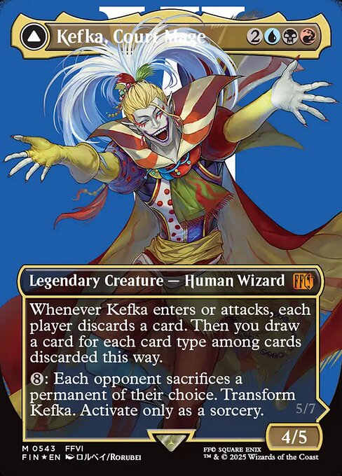 Kefka, Court Mage // Kefka, Ruler of Ruin - Final Fantasy - Surge Foil, Borderless