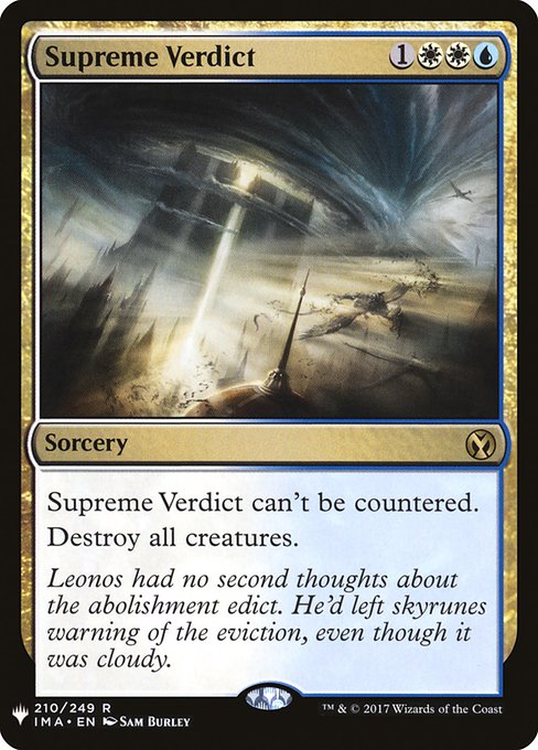 Supreme Verdict - The List