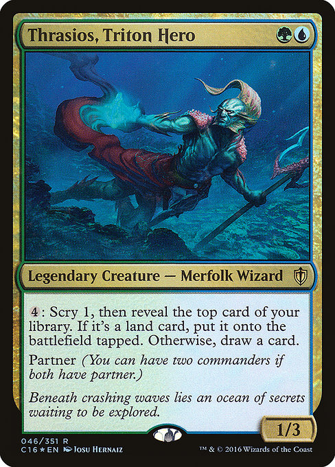 Thrasios, Triton Hero - Commander 2016 - Promo Foil