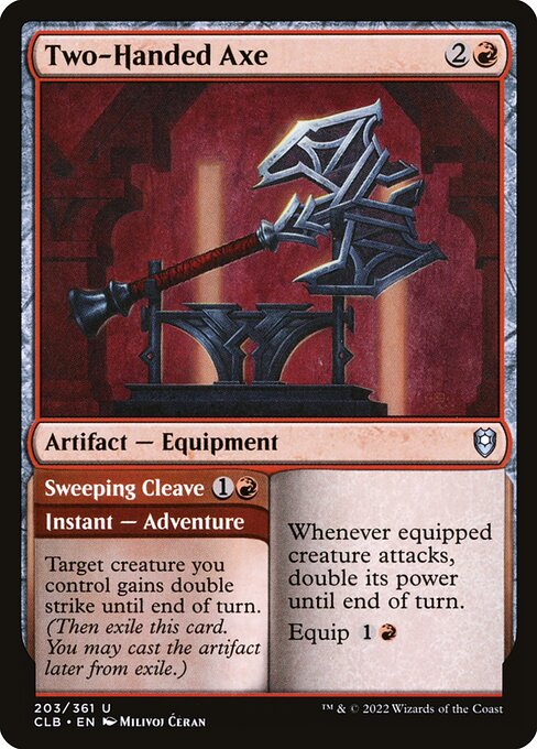 Two-Handed Axe // Sweeping Cleave - Commander Legends: Battle for Baldur's Gate
