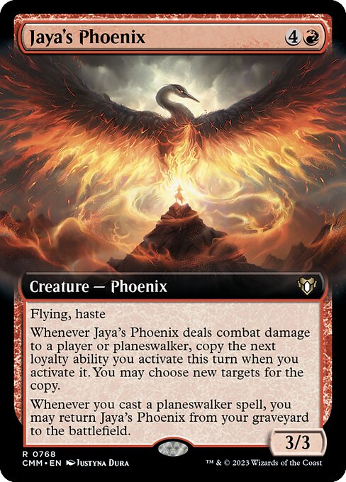 Jaya's Phoenix - Commander Masters - Extended Art