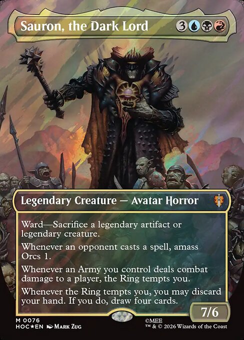 Sauron, the Dark Lord - The Hobbit Commander - Surge Foil, Borderless