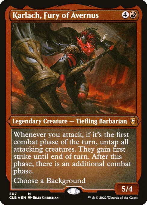 Karlach, Fury of Avernus - Commander Legends: Battle for Baldur's Gate - Etched Foil