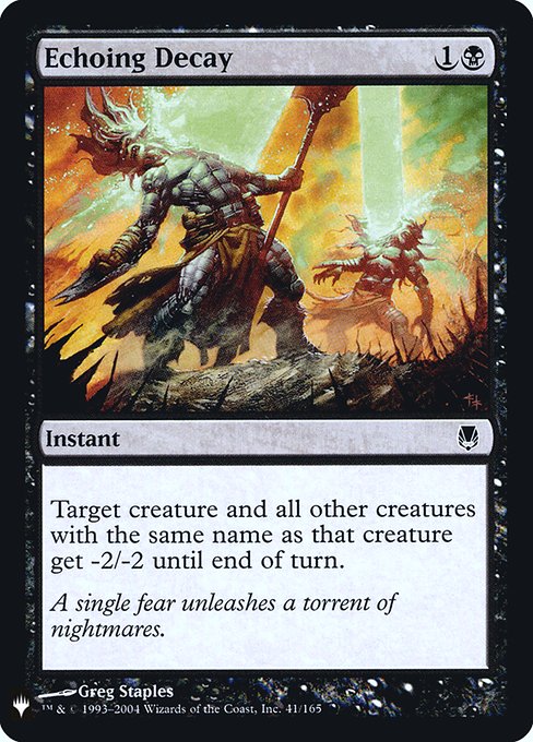 Echoing Decay - The List - Promo Foil