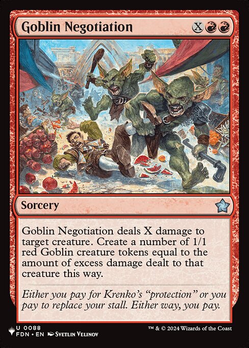Goblin Negotiation - The List