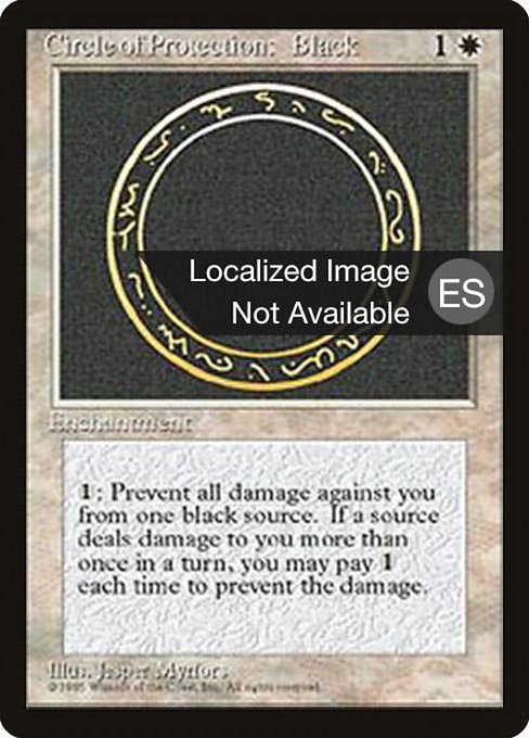 Circulo de protección: Negro (Circle of Protection: Black) - Fourth Edition Foreign Black Border